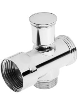 Дивертор для смесителя ZEIN Z745, корпус цинк, круглая гайка, переключатель латунь,цвет хром