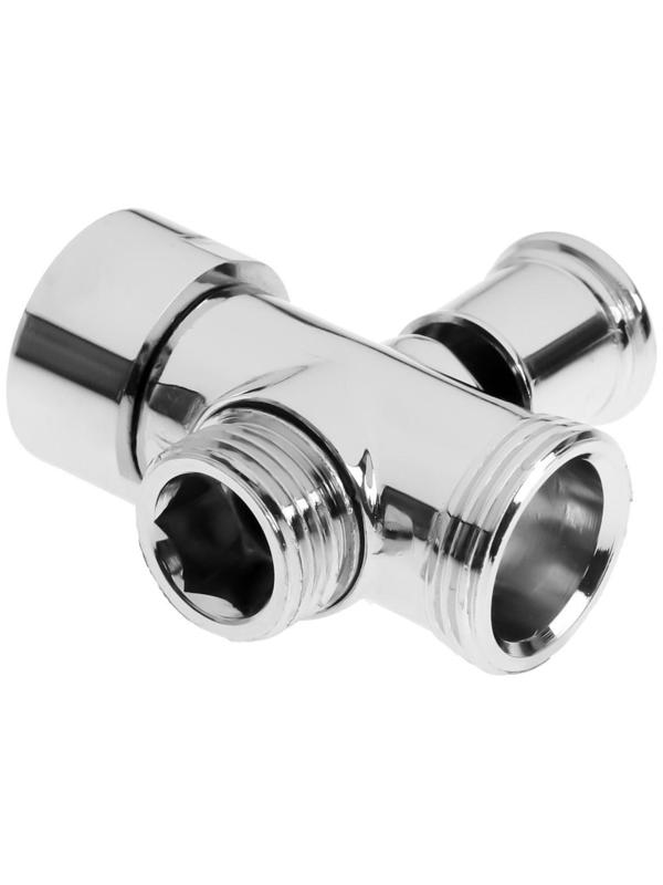 Дивертор для смесителя ZEIN Z745, корпус цинк, круглая гайка, переключатель латунь,цвет хром