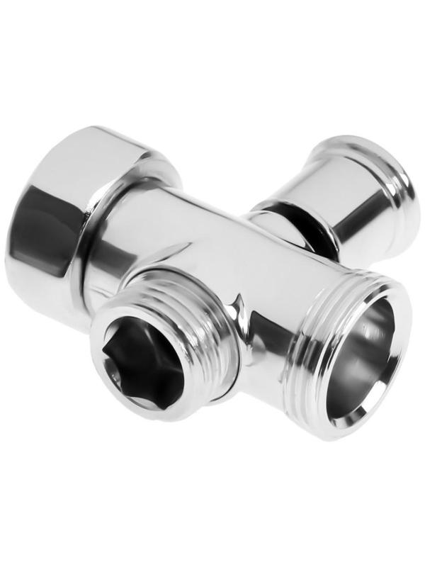 Дивертор ZEIN Z746, для смесителя, корпус цинк, переключатель латунь, пружинный, цвет хром