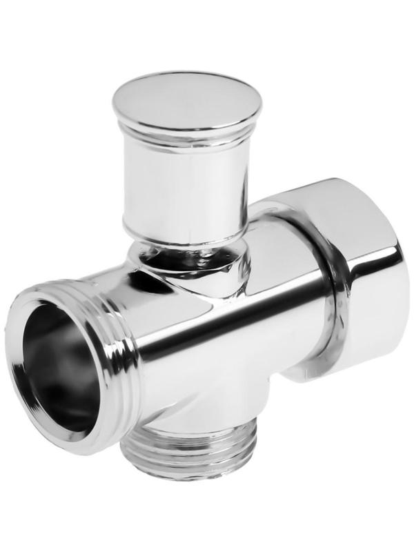 Дивертор ZEIN Z746, для смесителя, корпус цинк, переключатель латунь, пружинный, цвет хром