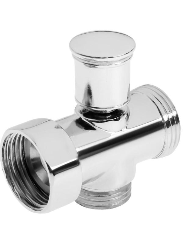 Дивертор ZEIN Z746, для смесителя, корпус цинк, переключатель латунь, пружинный, цвет хром