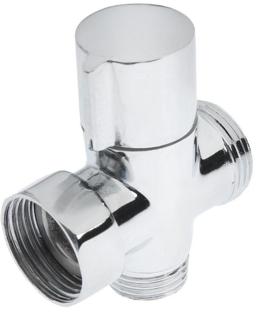 Дивертор ZEIN Z741, для смесителя, корпус цинк, керамика, цвет хром