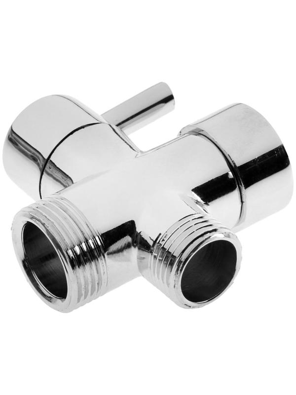 Дивертор ZEIN Z742, для смесителя, корпус цинк, с круглой гайкой, цвет хром