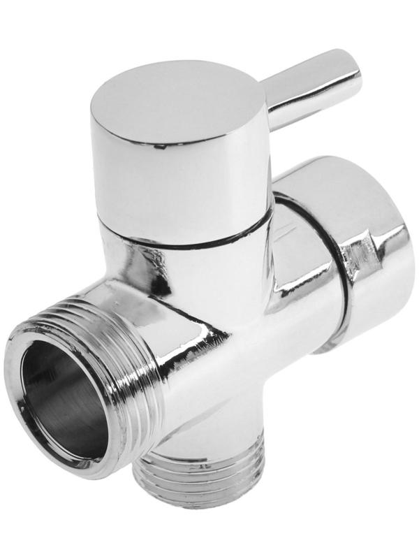 Дивертор ZEIN Z742, для смесителя, корпус цинк, с круглой гайкой, цвет хром