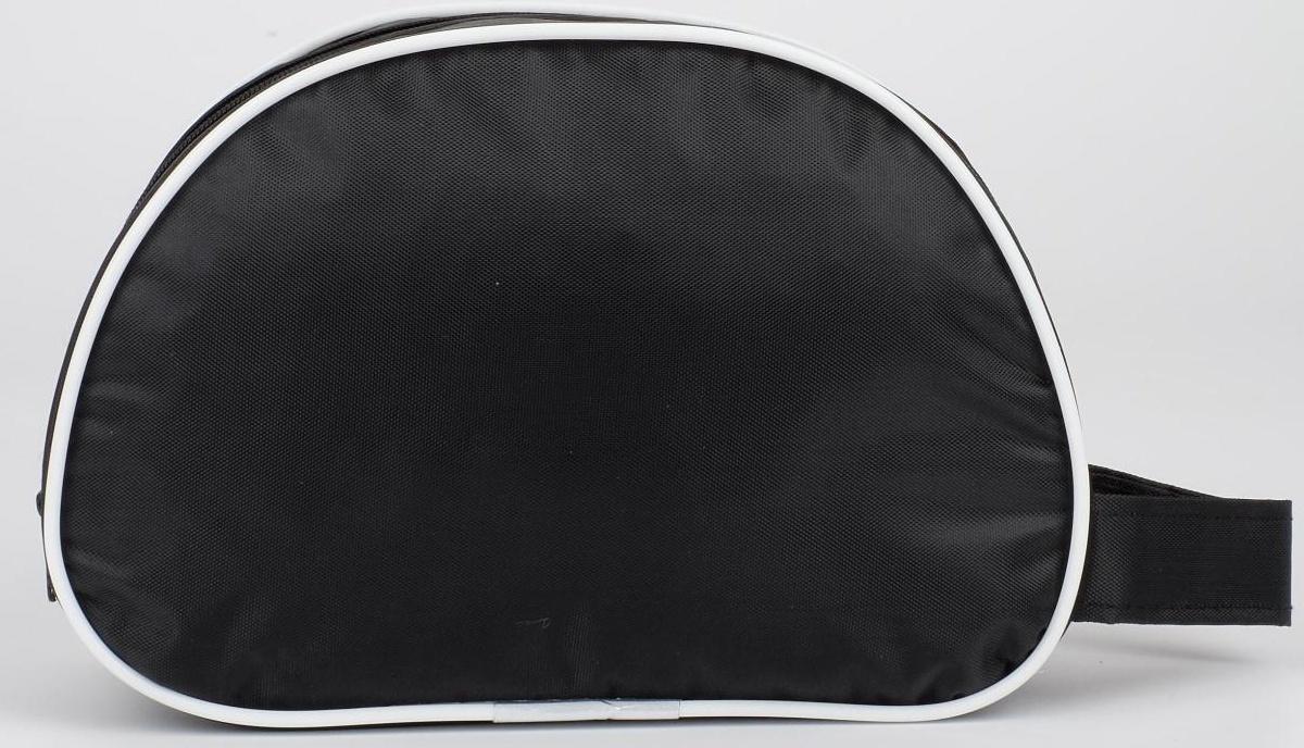 Косметичка на молнии, с ручкой, цвет чёрный