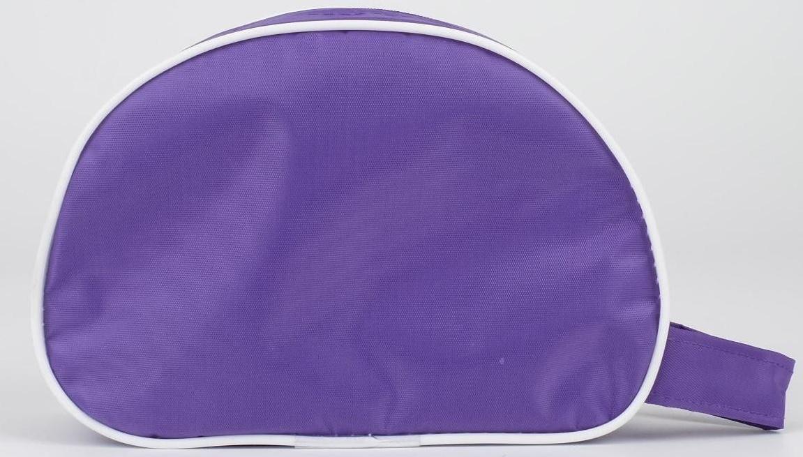 Косметичка на молнии, с ручкой, цвет фиолетовый