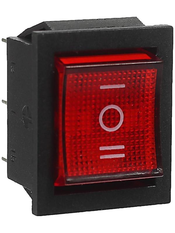 Кнопка - выключатель, трехпозиционный, c  подсветкой 250 Вт, 15 А