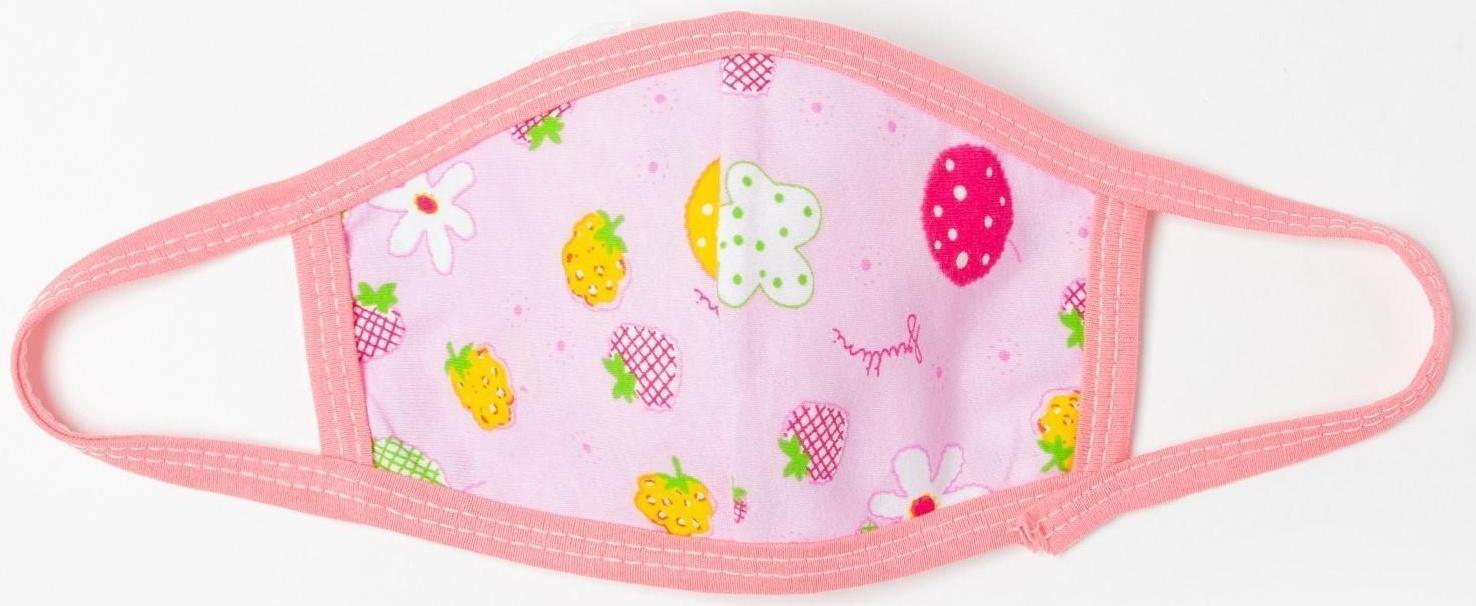Маска многоразовая для девочки, цвет МИКС, возраст 3-6 лет