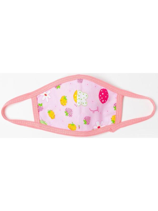Маска многоразовая для девочки, цвет МИКС, возраст 3-6 лет