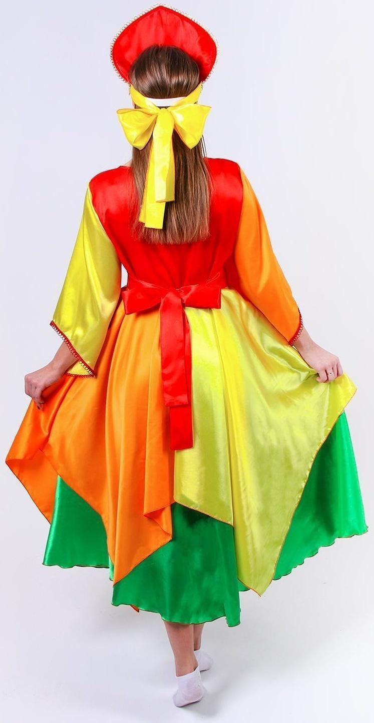 Карнавальный костюм «Осень», платье, кокошник, р. 42-44