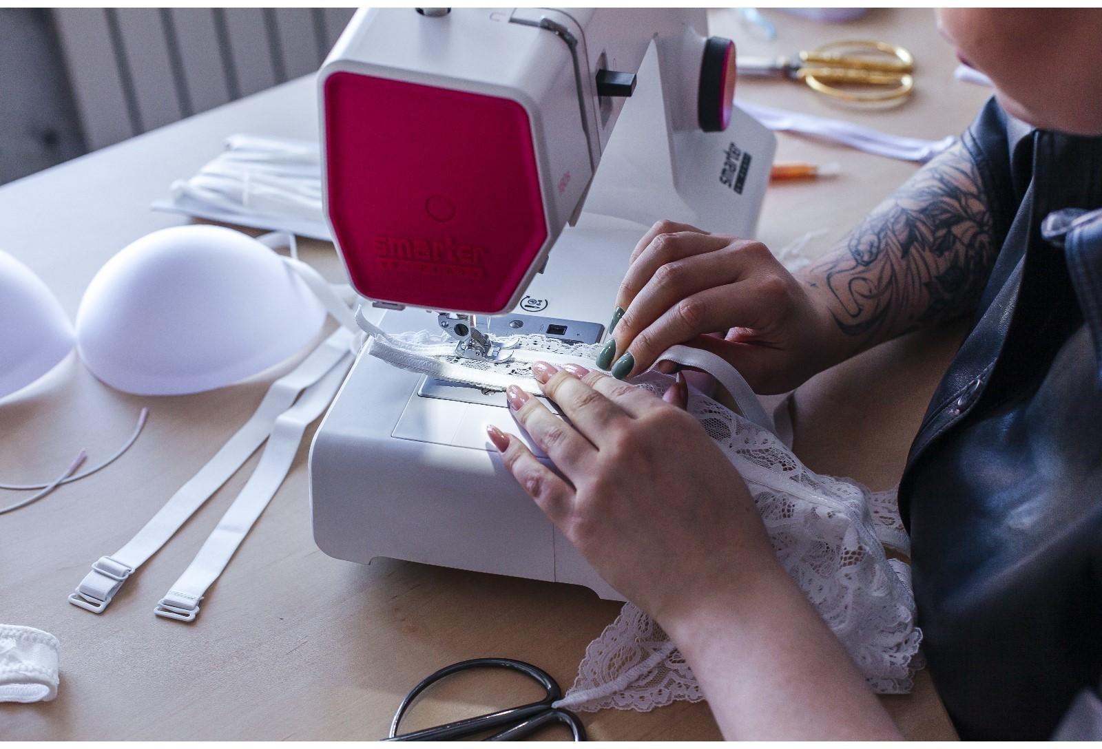 Бретели текстильные, 2 см, 33,5 см, пара, цвет белый