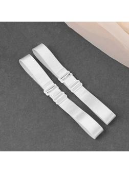 Бретели текстильные, 2 см, 33,5 см, пара, цвет белый