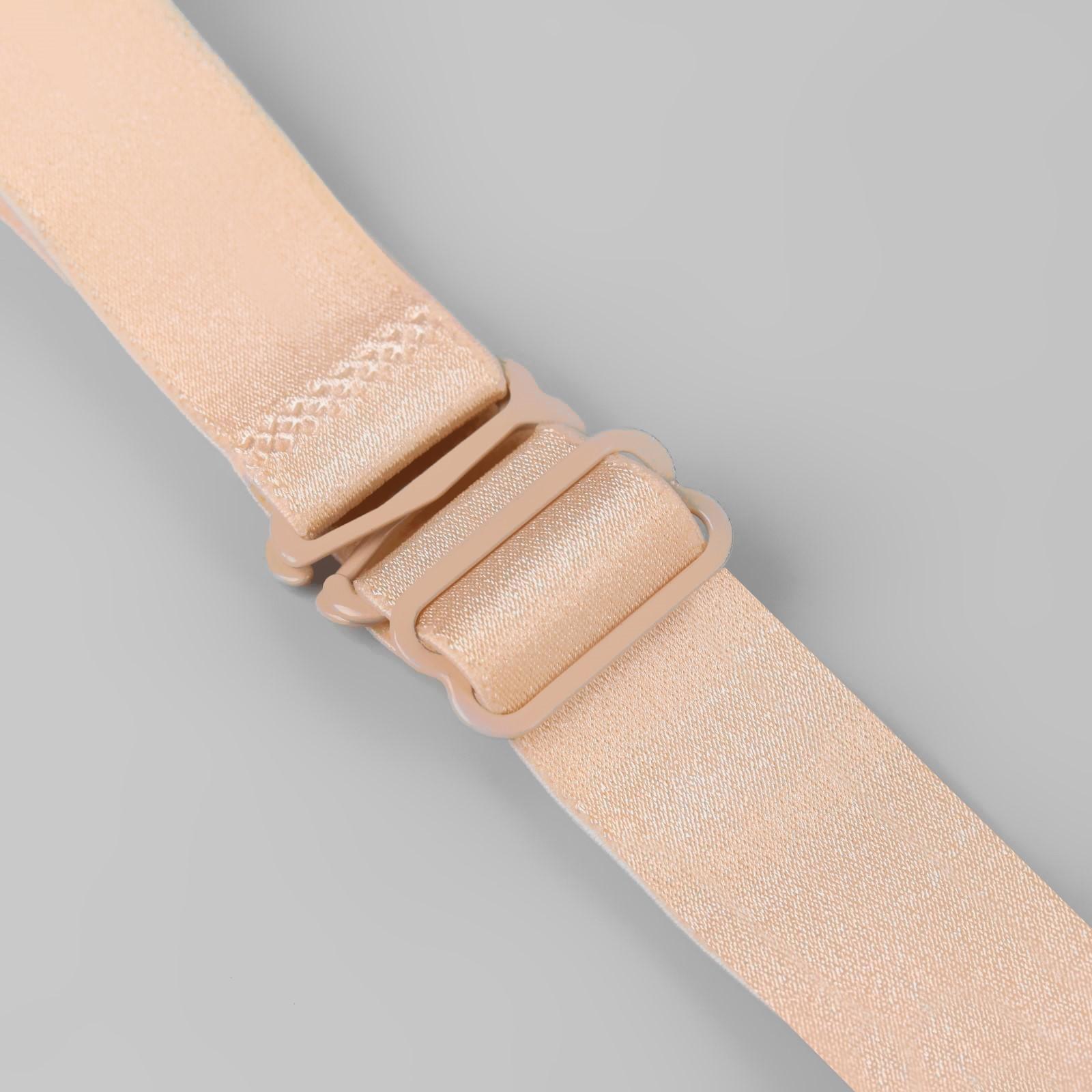 Бретели текстильные, 2 см, 33,5 см, пара, цвет бежевый