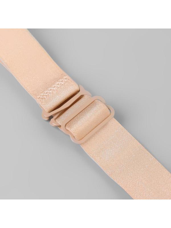 Бретели текстильные, 2 см, 33,5 см, пара, цвет бежевый