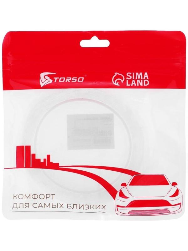 Клейкая нано лента TORSO, прозрачная, двусторонняя, акриловая 8 мм х 3 м