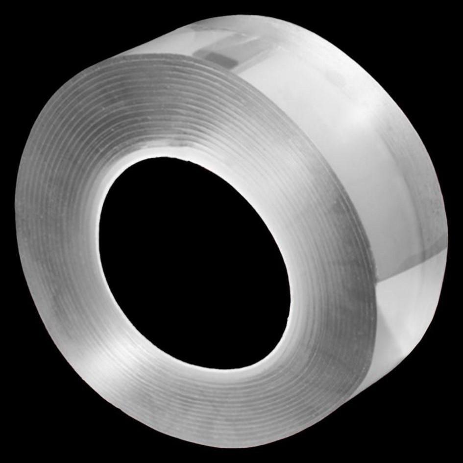 Клейкая нано лента TORSO, прозрачная, двусторонняя, акриловая 12 мм х 3 м