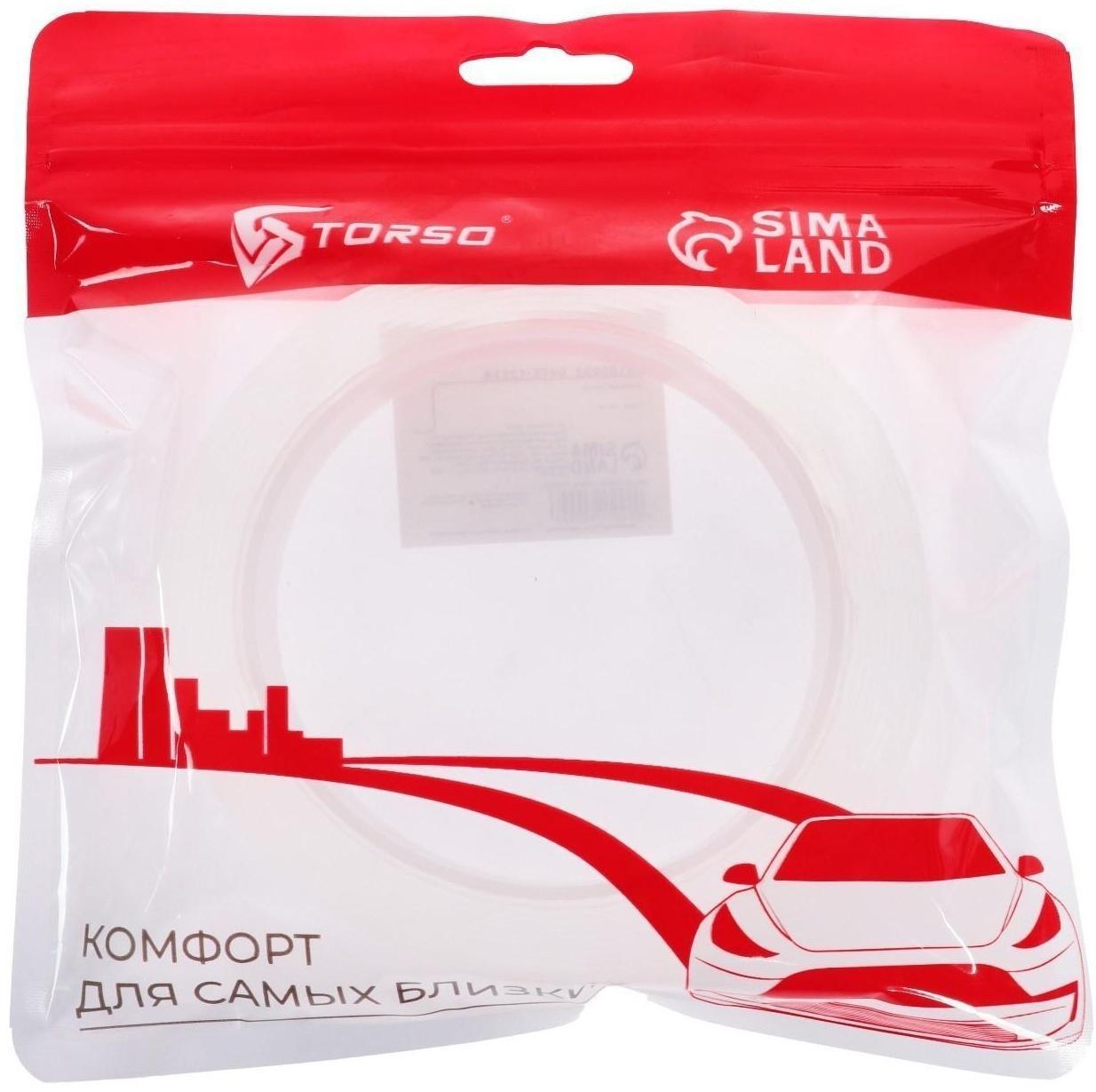 Клейкая нано лента TORSO, прозрачная, двусторонняя, акриловая 20 мм х 3 м