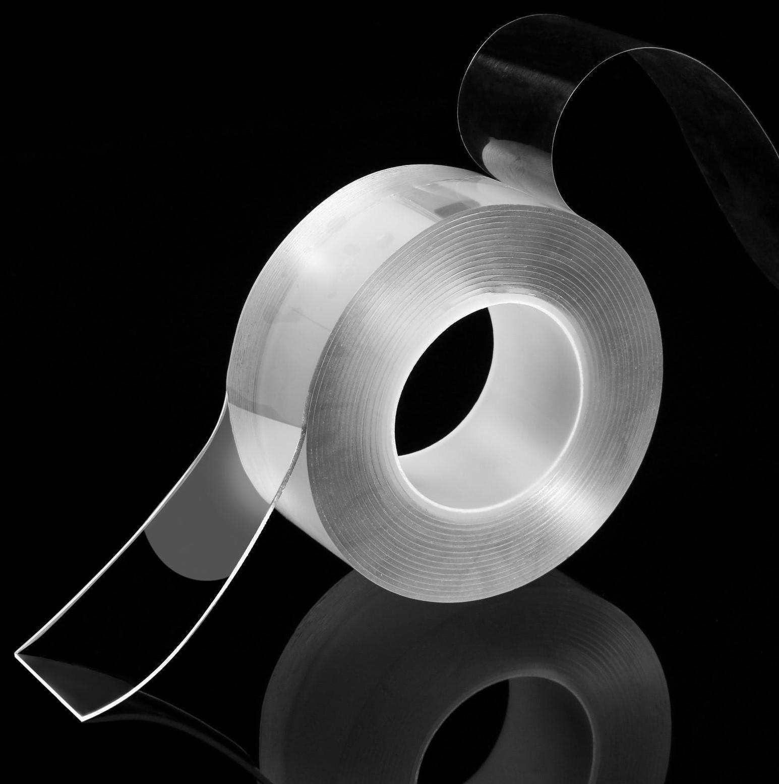 Клейкая нано лента TORSO, прозрачная, двусторонняя, акриловая 20 мм х 3 м