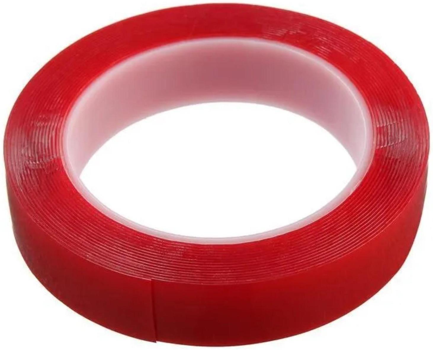 Клейкая лента TORSO, прозрачная, двусторонняя, акриловая  22 мм х 5 м