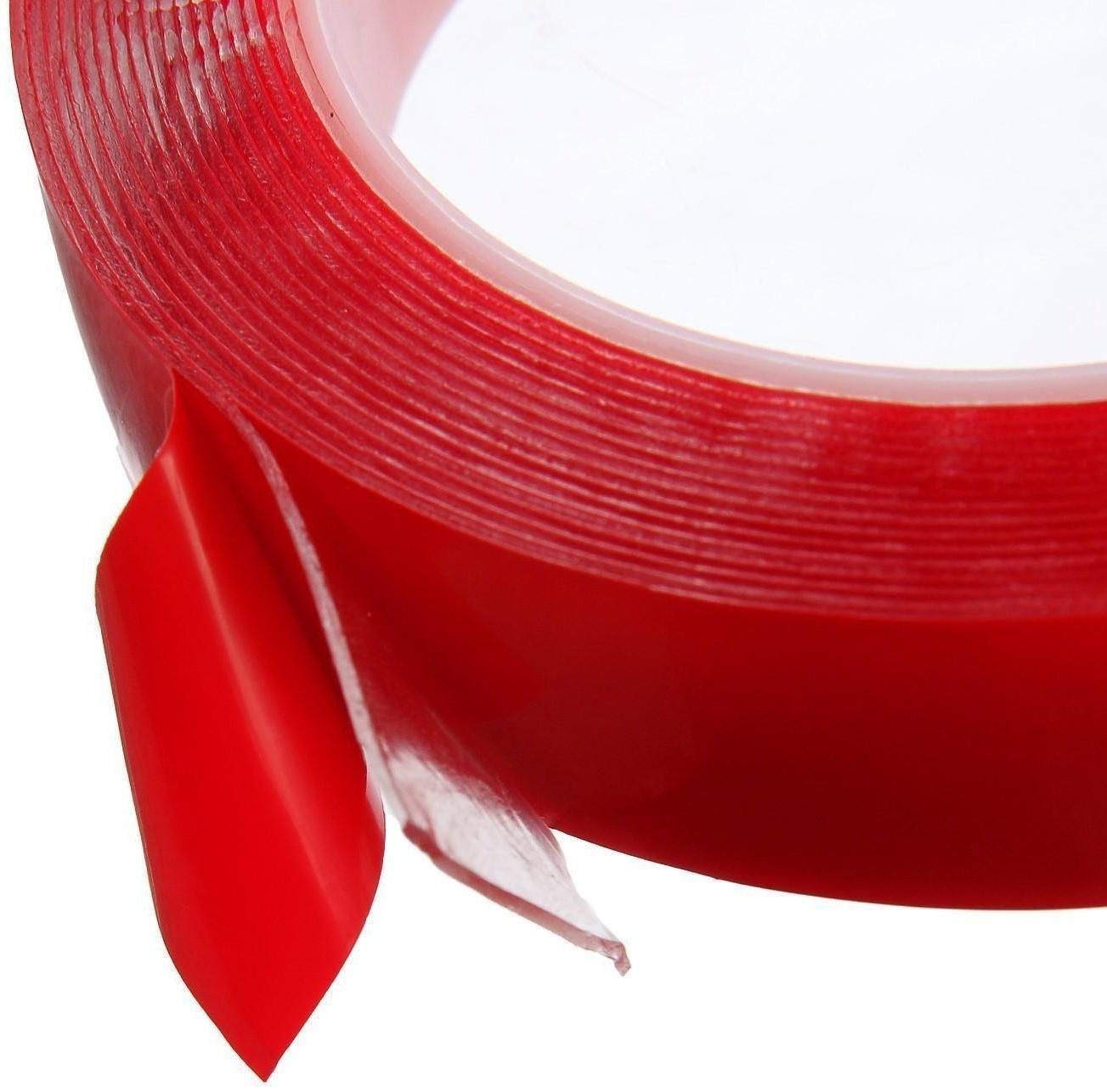 Клейкая лента TORSO, прозрачная, двусторонняя, акриловая  22 мм х 5 м