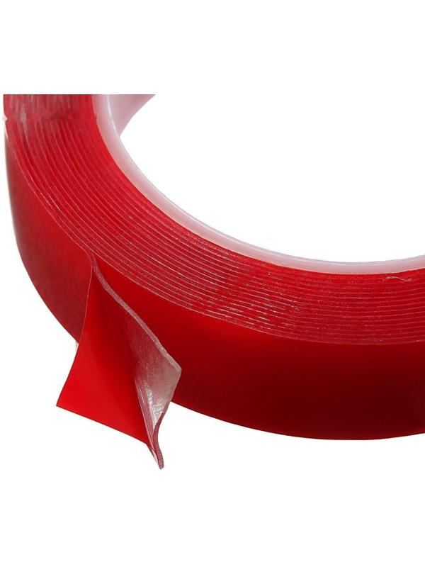 Клейкая лента TORSO, прозрачная, двусторонняя, акриловая  25 мм х 5 м