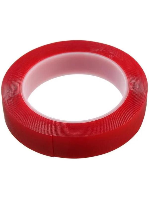 Клейкая лента TORSO, прозрачная, двусторонняя, акриловая  25 мм х 5 м