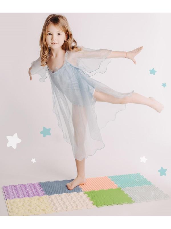 Модульный массажный коврик ОРТОДОН, набор №1 «Универсал», пастельные цвета