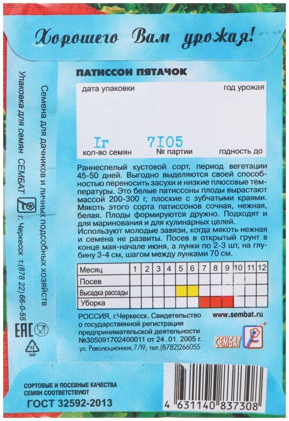 Семена Патиссон 