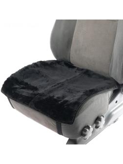 Накидка на переднее сиденье, натуральная шерсть, короткий ворс, черный