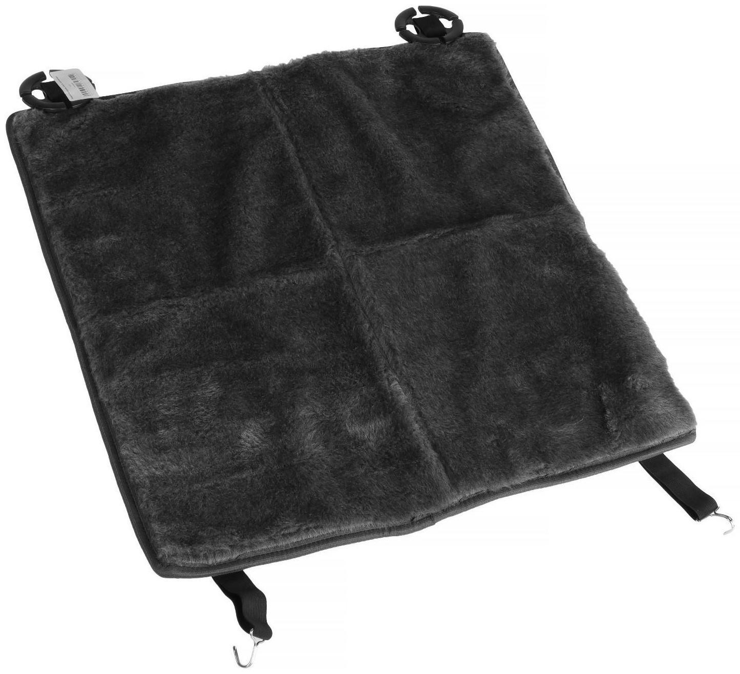 Накидка на переднее сиденье, натуральная шерсть, короткий ворс, серый