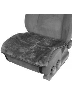 Накидка на переднее сиденье, натуральная шерсть, короткий ворс, серый