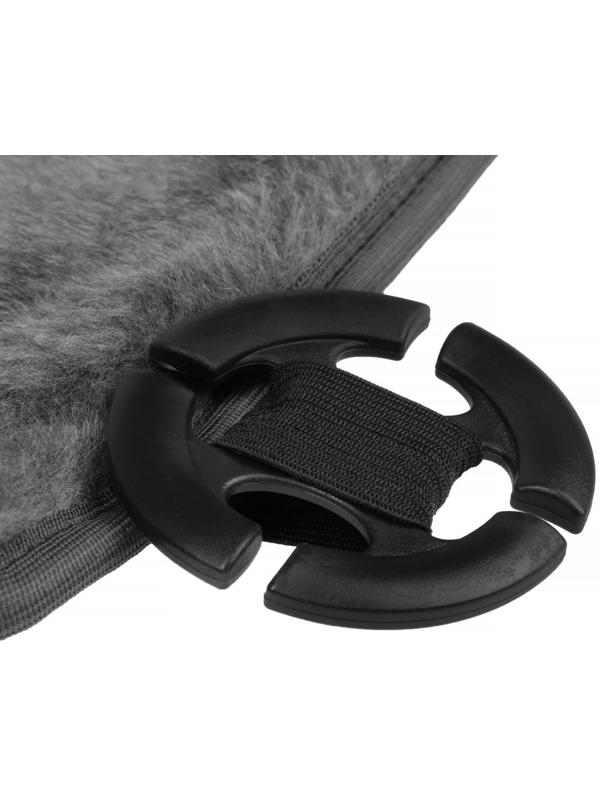 Накидка на переднее сиденье, натуральная шерсть, короткий ворс, серый