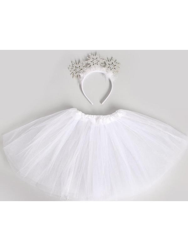 Карнавальный набор «Маленькая снежинка», ободок, юбка