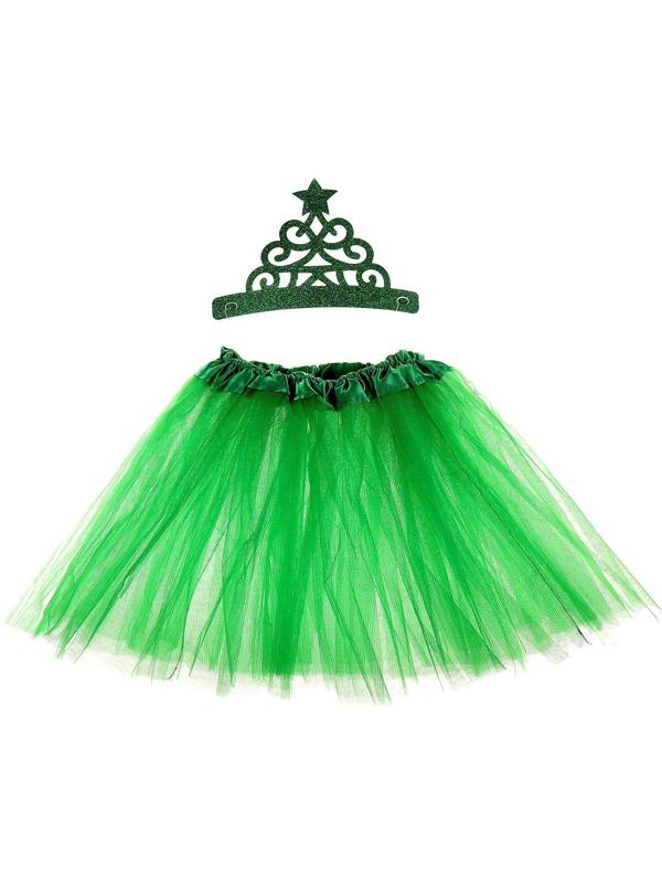 Карнавальный набор «Яркая ёлочка», 2 предмета: ободок, юбка