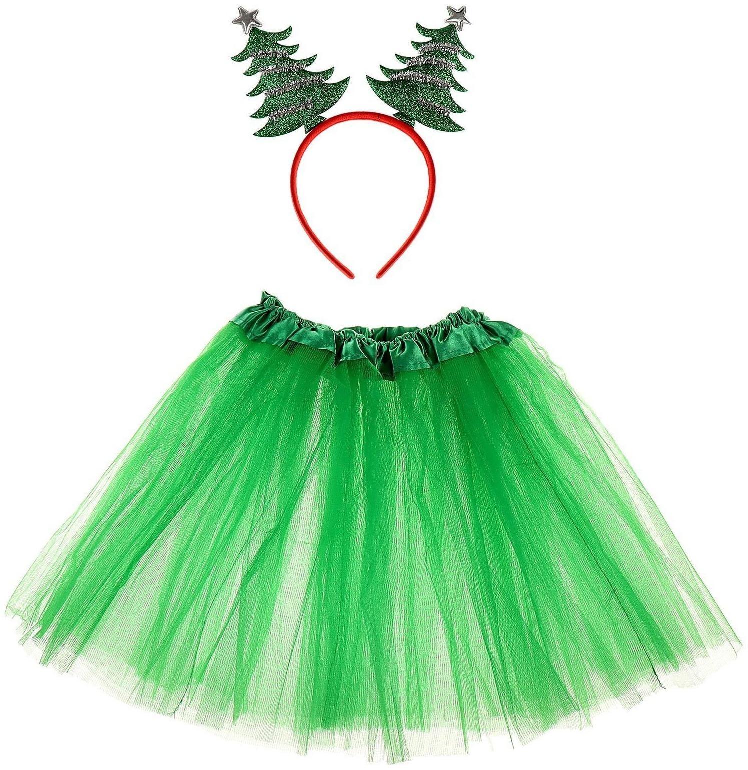 Карнавальный набор «Красавица-ёлочка», ободок, юбка
