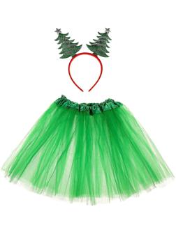 Карнавальный набор «Красавица-ёлочка», ободок, юбка