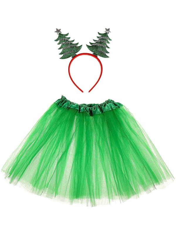 Карнавальный набор «Красавица-ёлочка», ободок, юбка