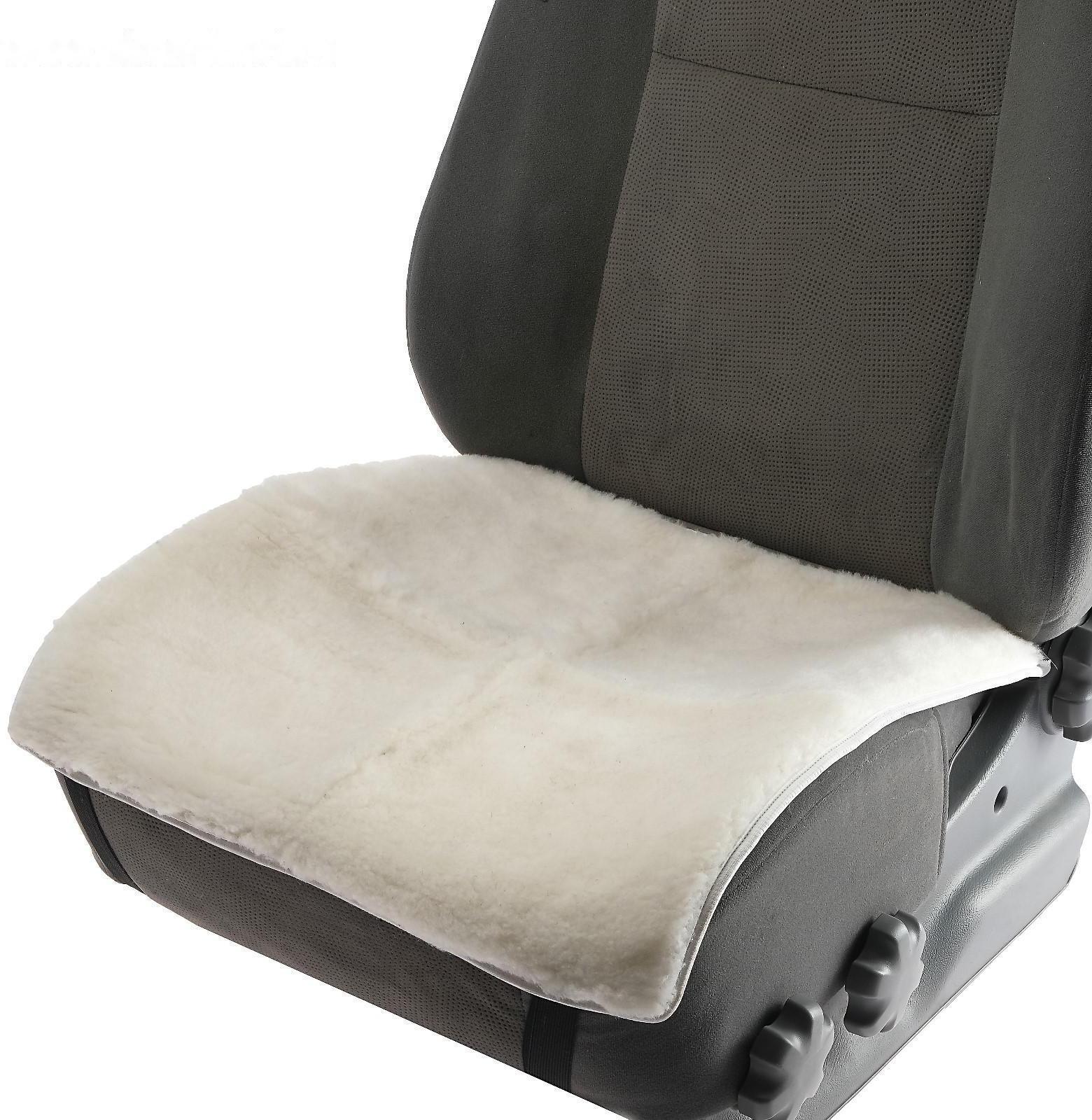 Накидка на переднее сиденье, натуральная шерсть, короткий ворс, белый