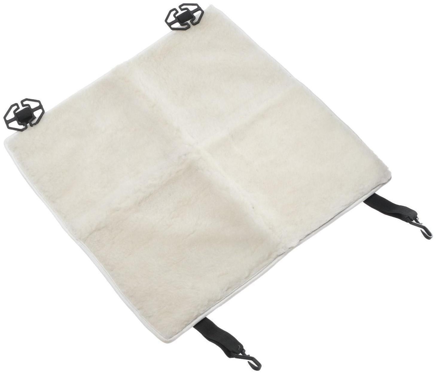 Накидка на переднее сиденье, натуральная шерсть, короткий ворс, белый