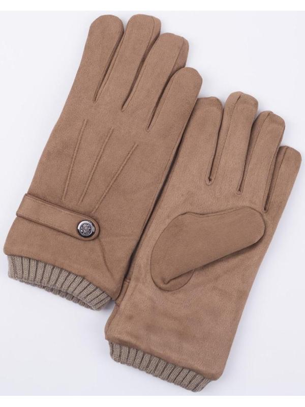 Перчатки мужские, безразмерные, с утеплителем, цвет коричневый