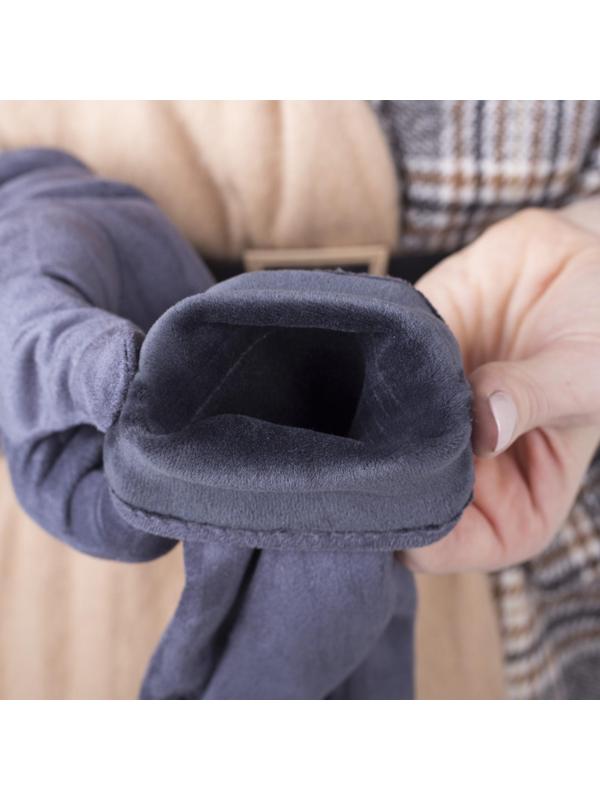 Перчатки женские, безразмерные, с утеплителем, цвет серый