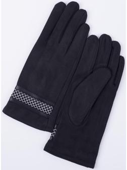 Перчатки женские, безразмерные, с утеплителем, цвет чёрный