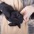Перчатки женские, безразмерные, с утеплителем, цвет чёрный
