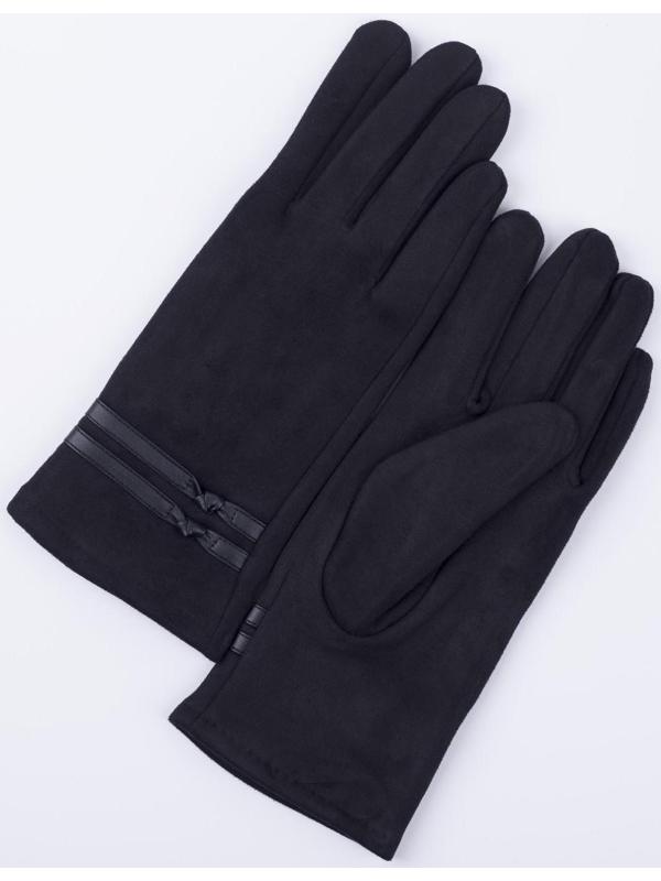 Перчатки женские, безразмерные, с утеплителем, цвет чёрный