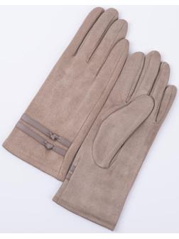 Перчатки женские, безразмерные, с утеплителем, цвет бежевый