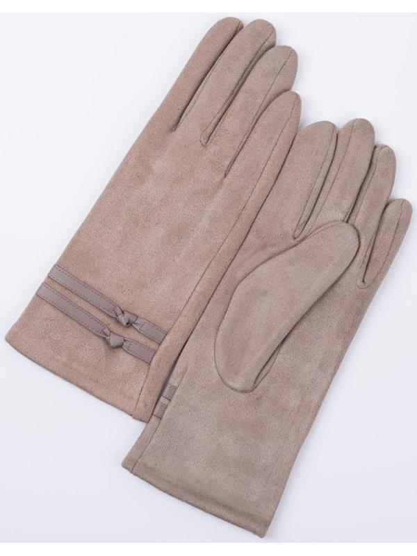 Перчатки женские, безразмерные, с утеплителем, цвет бежевый