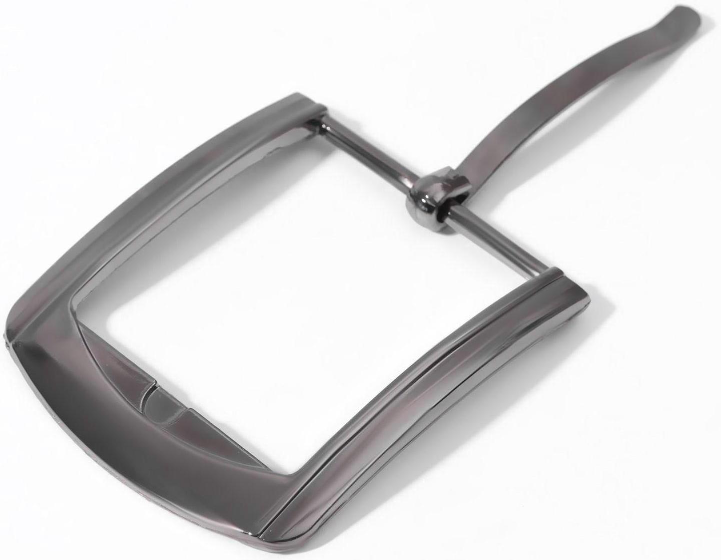 Пряжка для ремня, 6,3 × 5,5 см, 40 мм, цвет чёрный никель