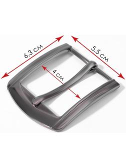 Пряжка для ремня, 6,3 × 5,5 см, 40 мм, цвет чёрный никель