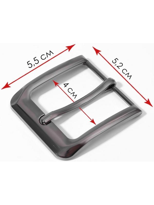 Пряжка для ремня, 5,5 × 5,2 см, 40 мм, цвет чёрный никель
