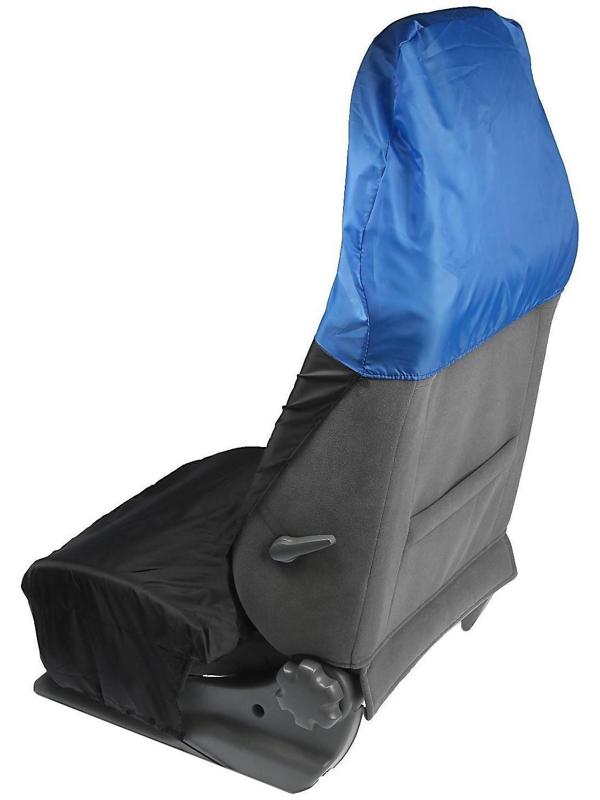 Накидка на переднее сиденье автомобиля, черно-синий, набор 2 шт